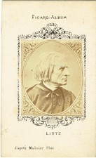 PHOTO CDV Figaro Album Ca 1865 Franz LISZT compositeur et pianiste hongrois
