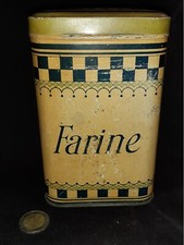Ancienne Boite  en tôle Lithographiée GENRE LUSTUCRU /FARINE  16,5 cm  N°705/155