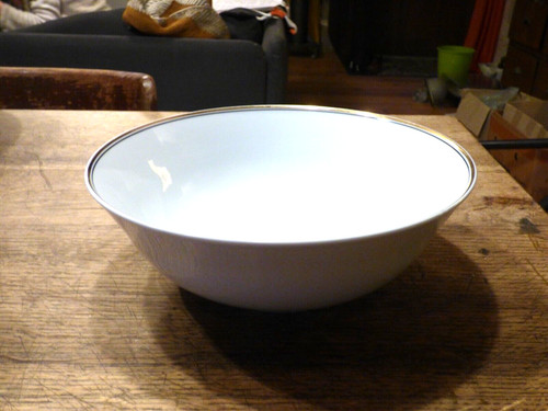 Grand saladier rond blanc - saladier,