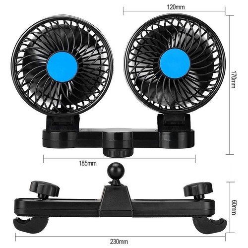 Ventilateur voiture double usb - ventilateur,
