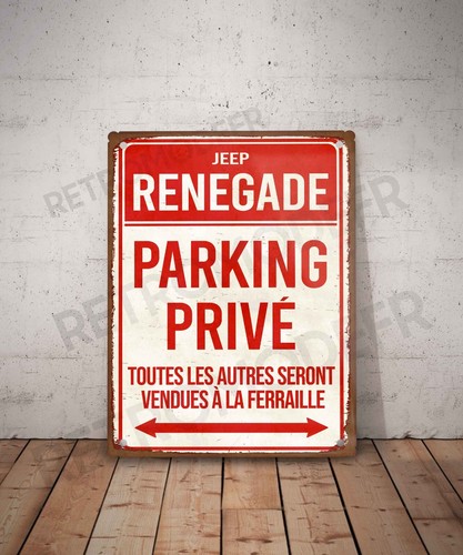 Plaque métal vintage jeep - métal,