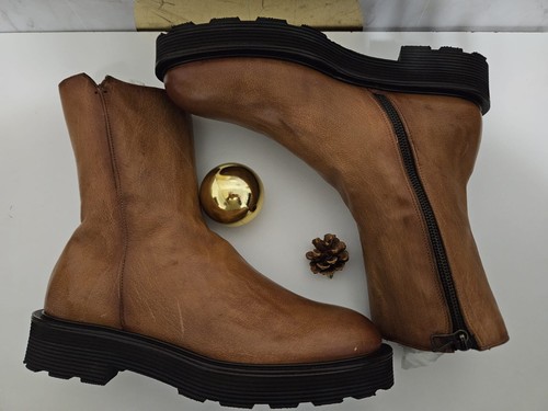 Bottines sturlini cuir marron - cuir,