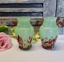 ANCIENNE PAIRE DE VASE VERRE