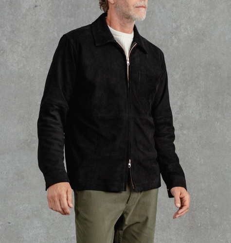 Veste cuir noir cafe racer - veste, en
