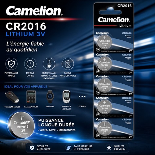 Pile bouton camelion - pile, cr2016