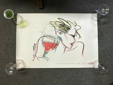 Affiche Lithographie sur velin signé R Atlan vin Mommessin à 500 ex n°457 1986