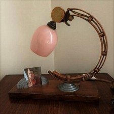 lampe et porte photos art