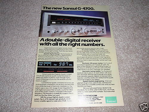 Sansui 4700 récepteur de - g-4700,