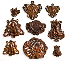 Lot ancien ornement medaille - ancien,