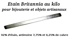 Etain BRITANNIA /Anglais -