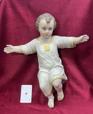 CHERUBIN PUTTI ANGE JESUS SCULPTURE STATUE SANTON EGLISE CRECHE RELIGIEUSE 43 CM