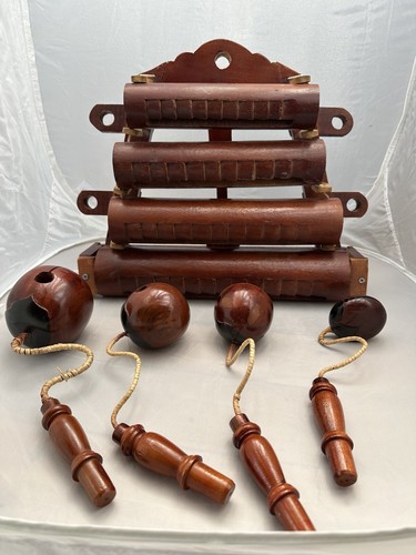 Wooden tube xylophone - wooden, 4