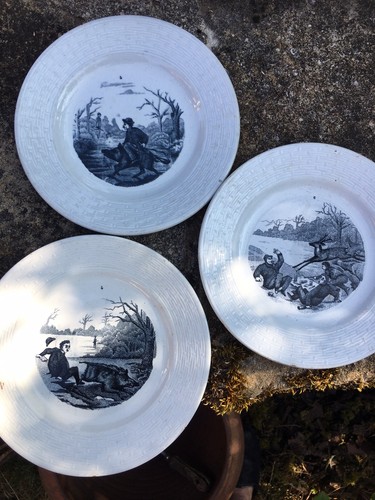 Lot assiettes anciennes - assiettes,