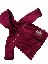 J275 vêtement d'occasion Bébé Manteau velouté capuche fourré TISSAÏA 6 mois