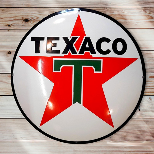 Plaque émaillée texaco - texaco, huile