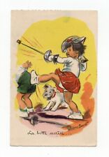 Germaine BOURET . La botte secrète . Escrime . Chien . Fox-Terrier