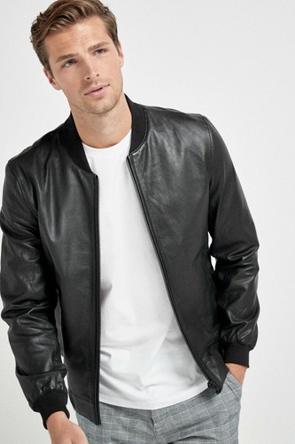 Veste biker cuir agneau - veste, en