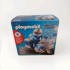 Playmobil City Action 6923: Moto De Policier Avec Gyrophare/ Complet Et...