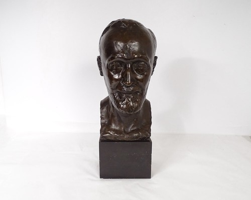 Sculpture buste bronze - , tête