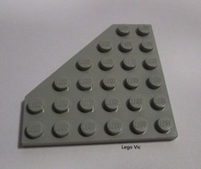 Lego 6106 x2 Wedge Plate 6x6 Light Gray Star Wars 7161 4482 Harry 4709 4707 B4