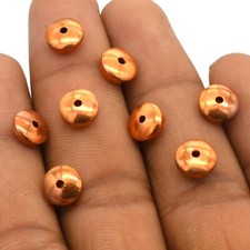17 Pcs 8X4Mm Soucoupe Monnaie Perle En Cuivre Pour La Fabrication De Bijoux