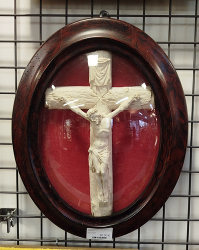 Reliquaire christ verre bombe - reliquaire,