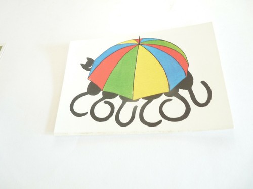 Une carte postale - une,