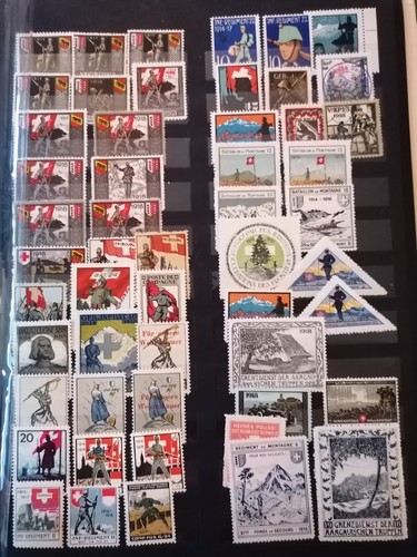 Lot vignettes suisse - 75,