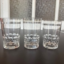Baccartat Chauny 3 Gobelets Verres En Cristal Signés BACCARAT