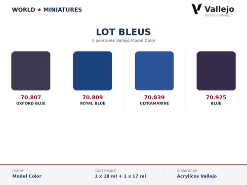 Lot bleus fonds marins - lot, –