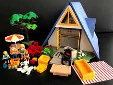 PLAYMOBIL 3230 maison de vacances vintage mobilier et salon de jardin barbecue
