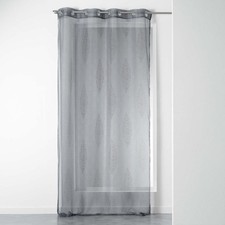 Rideau Voilage à Œillets "Grigri" 140x240cm Anthracite