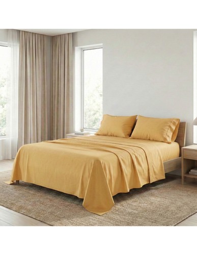 Set draps lit en coton - draps, de