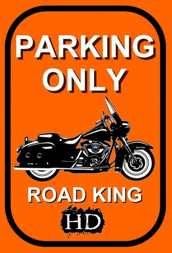 Plaque parking only harley - plaque, "