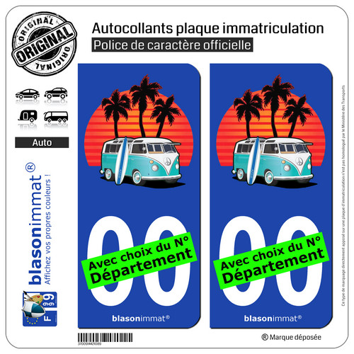 Stickers autocollant plaque - 2,