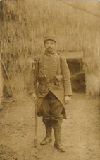 CARTE PHOTO  48 éme RI     képi  capote   poilu  BAIONNETTE GRAS ww1   1914 1918