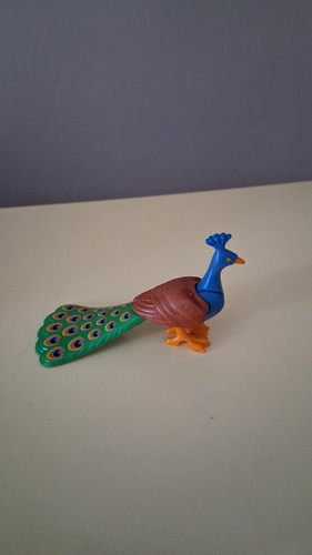 Playmobil zoo paon bleu - paon,