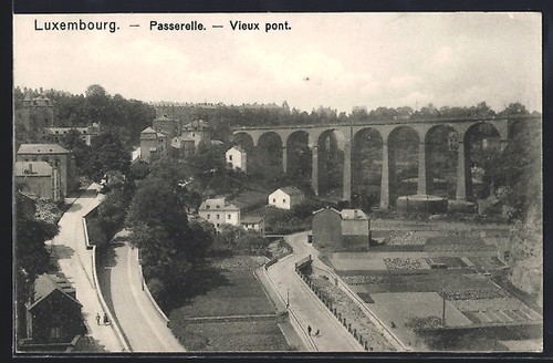 Cpa luxembourg passerelle - cpa, luxembourg,