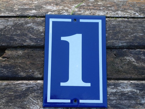 Plaque emaillee numero - emaillee, de