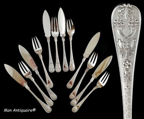 Service poisson argent massif - service,