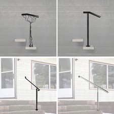 VEVOR Rampe Escalier Main Courante Garde-Corps 1/2 Étapes Porche Extérieur Acier