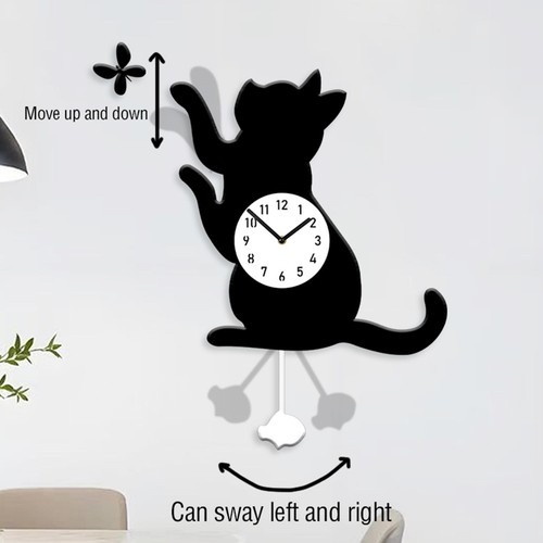 Horloge murale chat papillon - horloge,