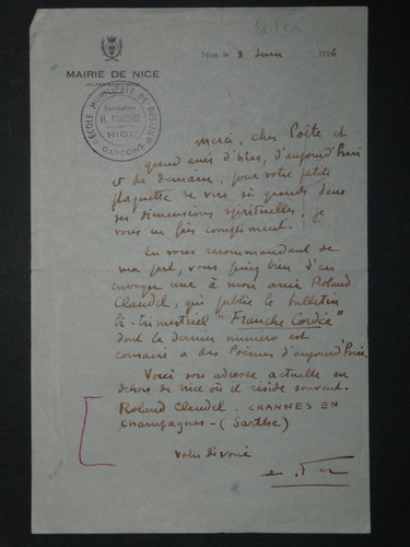 édouard fer lettre - Édouard,