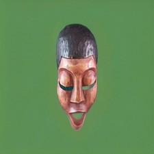 Superbe masque africain mural en bois sculpté fait main