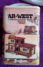 Ancien Jeu de construction en Bois JeuJura Far West 8064 + Notice Made in France