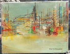 MARTIN-ROLLAND (1926-2015) HsT 14x18cm Années 60 Marine Peinture Ecole de Paris 