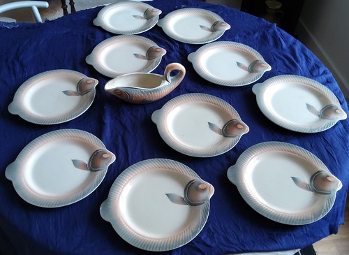 Assiettes poisson une - 10, À