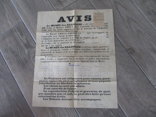 Affiche 1930 amieux - , musee