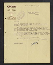 PARIS (VIII°) GRILL BAR RESTAURANT "CHIBERTA" en 1936