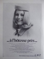6/1973 PUB LMT SIMULATEUR ELECTRONIC SYSTEMS HOTESSE DE L'AIR FRENCH AD